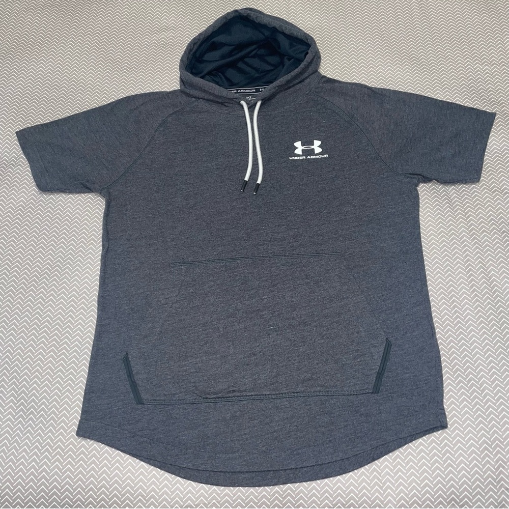 Under Armour Charcoal Short Sleeve Hoodie